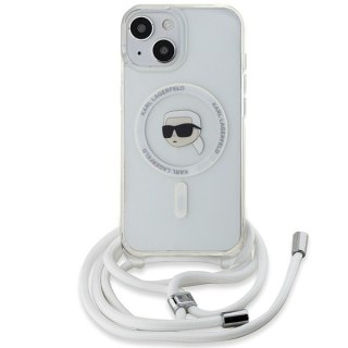 Etui na telefon iPhone 15/14/13 Karl Lagerfeld transparentne MagSafe