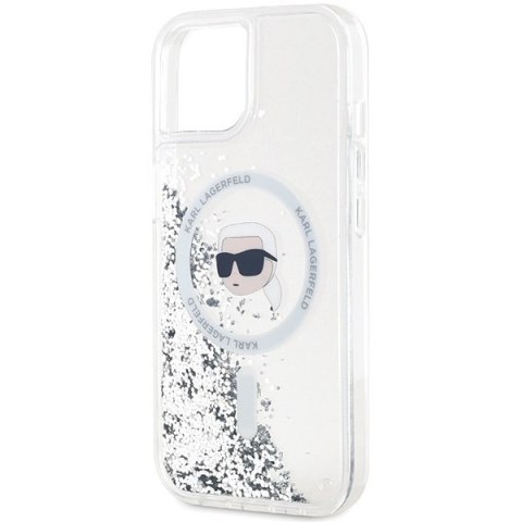 Etui na telefon iPhone 15/14/13 Karl Lagerfeld Liquid Glitter MagSafe