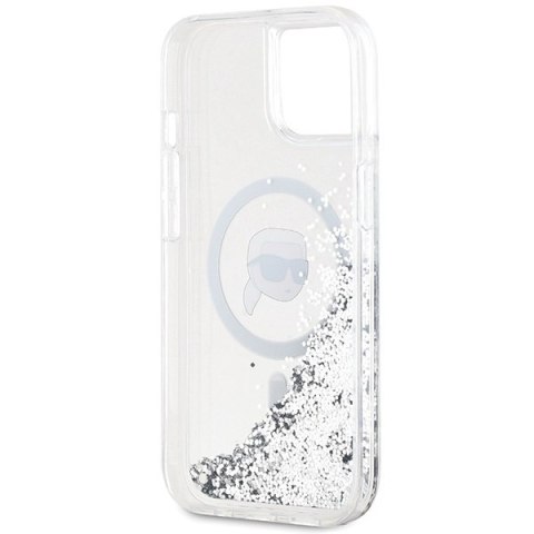 Etui na telefon iPhone 15/14/13 Karl Lagerfeld Liquid Glitter MagSafe