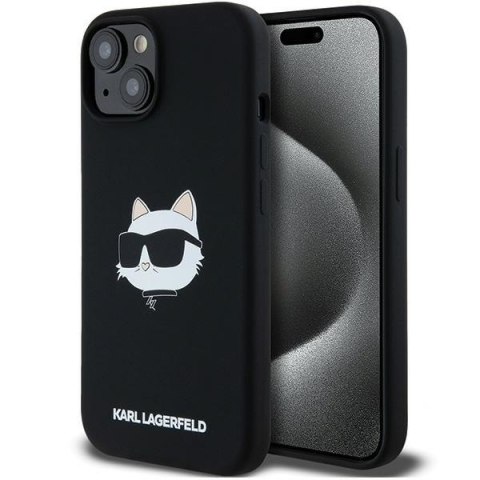 Etui na telefon iPhone 15/14/13 Karl Lagerfeld Choupette MagSafe czarne