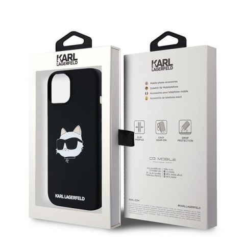 Etui na telefon iPhone 15/14/13 Karl Lagerfeld Choupette MagSafe czarne