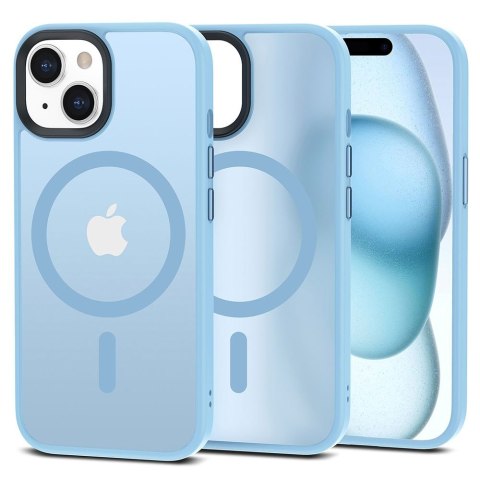 Etui na telefon iPhone 15 Tech-Protect MagSafe Sky Blue matowe