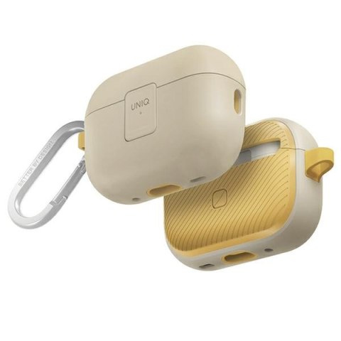 Etui na AirPods 1/2 UNIQ Clyde Lock Case beżowo-żółte, stylowe i trwałe