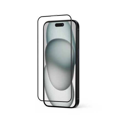 Szkło hartowane iPhone 15 Crong Anti-Bacterial 3D Armour Glass z ramką