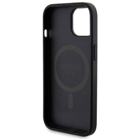 Zestaw Guess GUBPM5P15S4GEMGK Apple iPhone 15 hardcase + Powerbank 5000mAh MagSafe 4G Metal Logo czarny/black