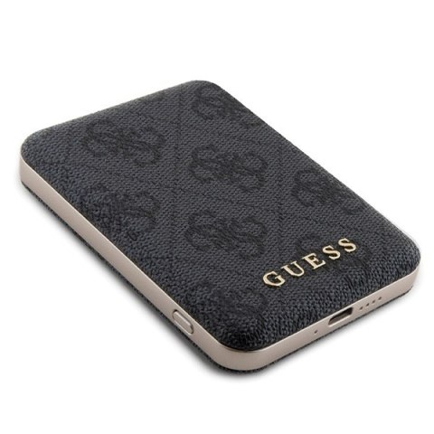 Zestaw Guess GUBPM5P15S4GEMGK Apple iPhone 15 hardcase + Powerbank 5000mAh MagSafe 4G Metal Logo czarny/black