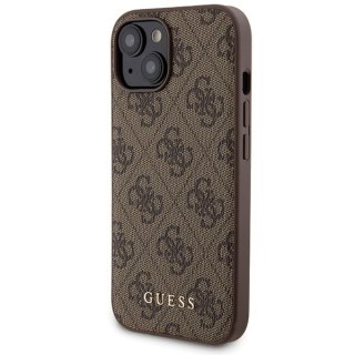 Etui na telefon Apple iPhone 15 Guess 4G MagSafe brązowy + Powerbank 5000mAh