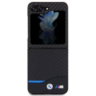 Etui na telefon Samsung Galaxy Z Flip5 BMW Leather Carbon czarne