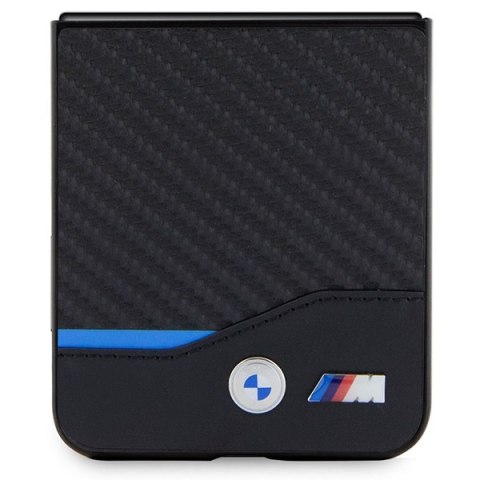 Etui na telefon Samsung Galaxy Z Flip5 BMW Leather Carbon czarne