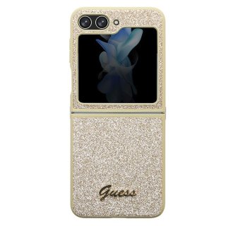 Etui na telefon Samsung Galaxy Z Flip 5 Guess złote hardcase Glitter