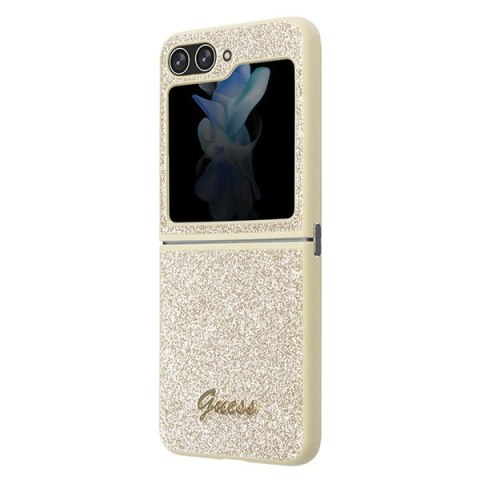 Etui na telefon Samsung Galaxy Z Flip 5 Guess złote hardcase Glitter