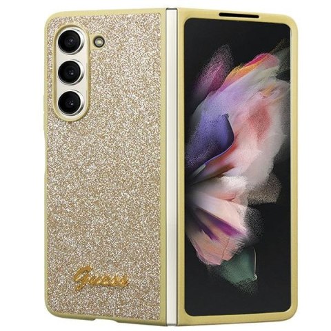 Etui na telefon Samsung Galaxy Z Fold 5 Guess złote hardcase Glitter