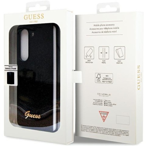 Etui na telefon Samsung Galaxy Z Fold 5 Guess czarne hardcase Glitter