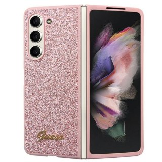 Etui na telefon Samsung Galaxy Z Fold 5 Guess różowe Glitter Script