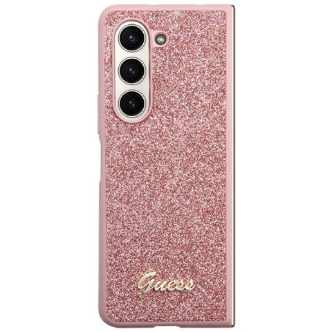 Etui na telefon Samsung Galaxy Z Fold 5 Guess różowe Glitter Script