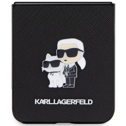 Etui na telefon Samsung Galaxy Z Flip5 Karl Lagerfeld Saffiano czarne