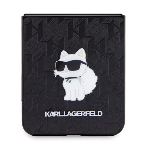 Etui na telefon Samsung Galaxy Z Flip5 Karl Lagerfeld Choupette Pin czarne