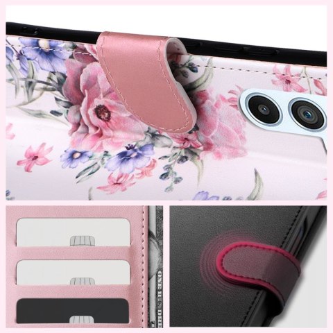 Etui Tech-Protect Wallet Xiaomi Redmi 12 Blossom Flower