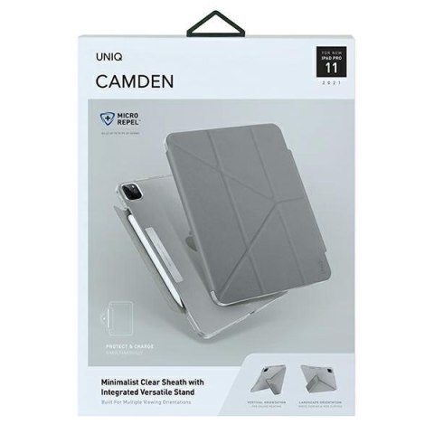 Etui UNIQ Camden Apple iPad Pro 11 2021 (3. generacji) szary/fossil grey Antimicrobial