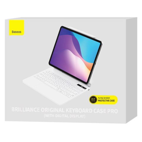 Etui Baseus Brilliance PRO Keyboard Apple iPad 10.9 2022 (10. generacji) (białe)