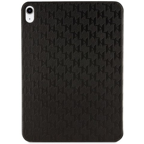 Etui Karl Lagerfeld KLFC11SAKHPKK Apple iPad 10.9 2022 (10. generacji) czarny/black Saffiano Monogram Ikonik Magnet Allover