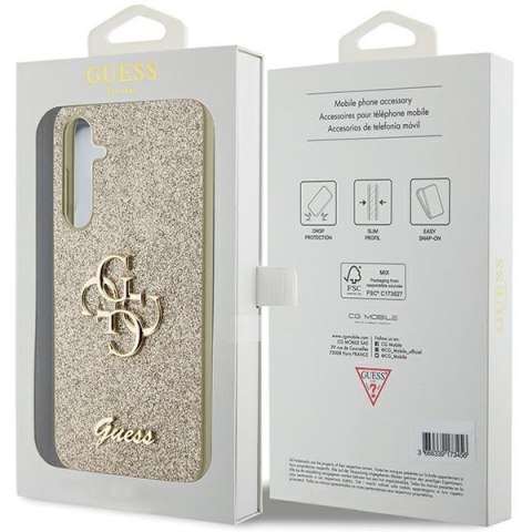 Etui Guess GUHCS23FEHG4SGD Samsung Galaxy S23 FE hardcase Glitter Script Big 4G złoty/gold