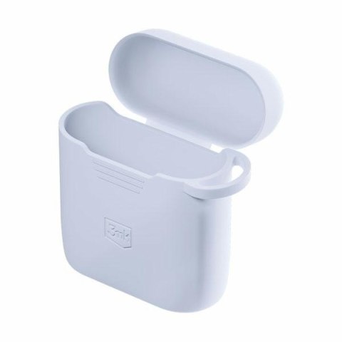 Etui na AirPods 2 i 3MK silikonowe z karabińczykiem białe