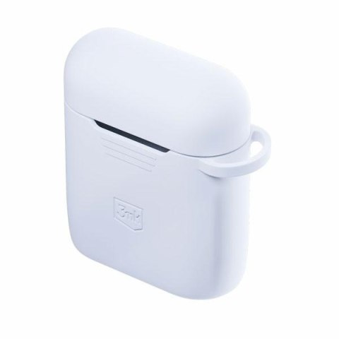 Etui na AirPods 2 i 3MK silikonowe z karabińczykiem białe