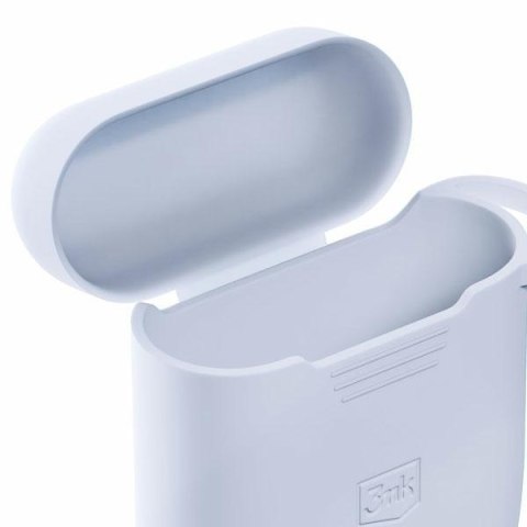 Etui na AirPods 2 i 3MK silikonowe z karabińczykiem białe