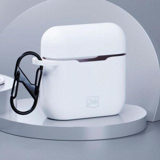 Etui 3MK Silicon Case Apple AirPods 3 + karabińczyk białe/white