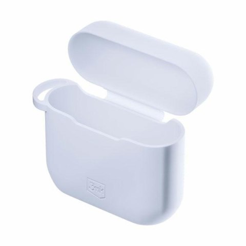 Etui na AirPods 3 3MK Silicon Case z karabińczykiem białe