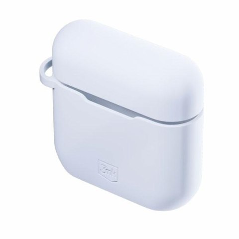 Etui na AirPods 3 3MK Silicon Case z karabińczykiem białe