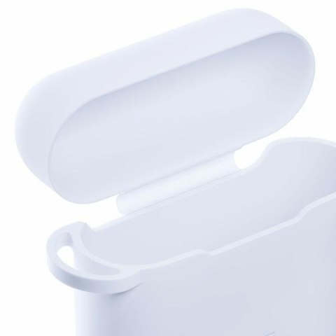 Etui na AirPods 3 3MK Silicon Case z karabińczykiem białe