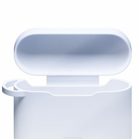 Etui na AirPods 3 3MK Silicon Case z karabińczykiem białe