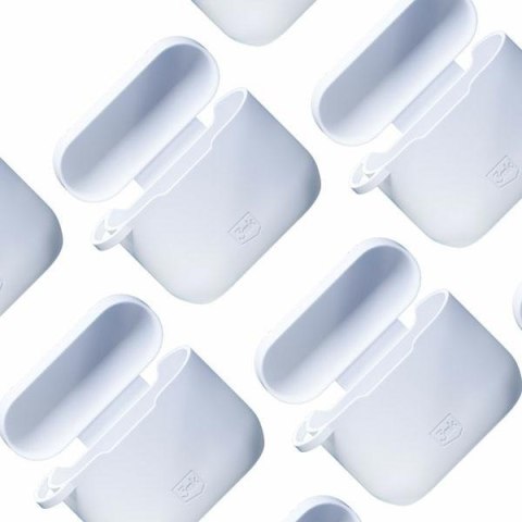 Etui na AirPods 3 3MK Silicon Case z karabińczykiem białe