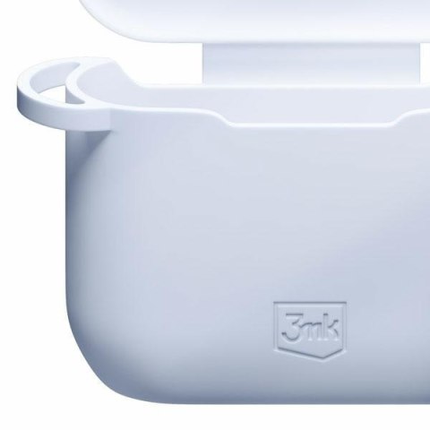 Etui na AirPods 3 3MK Silicon Case z karabińczykiem białe