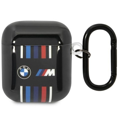 Etui na AirPods 2/1 BMW BMA222SWTK czarne z kolorowymi liniami