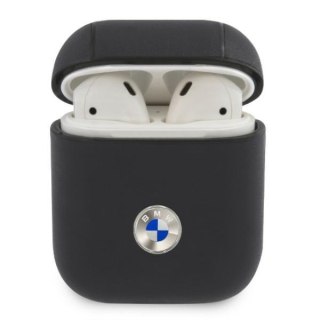 Etui BMW BMA2SSLNA Apple AirPods granatowy/navy Geniune Leather Silver Logo