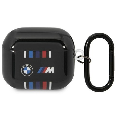 Etui na AirPods 3 BMW BMA322SWTK czarne z kolorowymi liniami