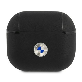 Etui BMW BMA3SSLBK Apple AirPods 3 cover czarny/black Geniune Leather Silver Logo