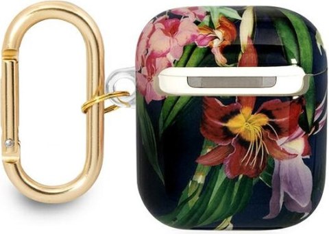 Etui Guess GUA2HHFLB Apple AirPods niebieski/blue Flower Strap Collection