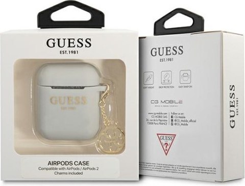 Etui na Apple AirPods Guess GUA2LSC4EG szare silikonowe 4G Collection