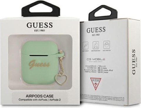 Etui na Apple AirPods Guess GUA2LSCHSN silikonowe serce zielone