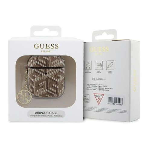 Etui na Apple AirPods 1/2 Guess GUA2PGCE4CW brązowe GCube Charm