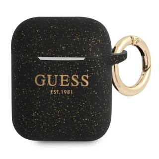 Etui Guess GUA2SGGEK Apple AirPods cover czarny/black Silicone Glitter