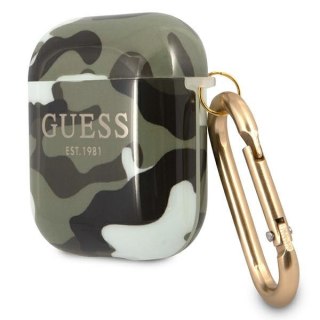 Etui na AirPods Guess GUA2UCAMA zielone/khaki Camo Collection