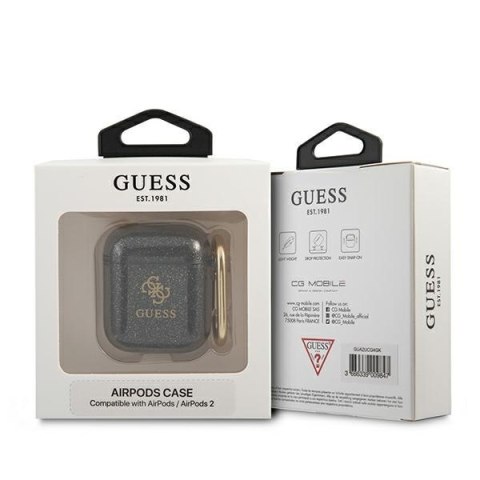 Etui na AirPods Guess GUA2UCG4GK czarne Glitter Collection