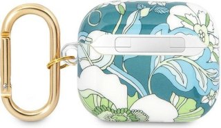 Etui Guess GUA3HHFLN Apple AirPods 3 zielony/green Flower Strap Collection