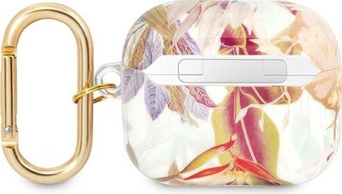 Etui na AirPods 3 Guess GUA3HHFLU fioletowe Flower Strap Collection