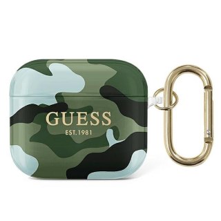 Etui na AirPods 3 Guess GUA3UCAMA zielone khaki Camo Collection